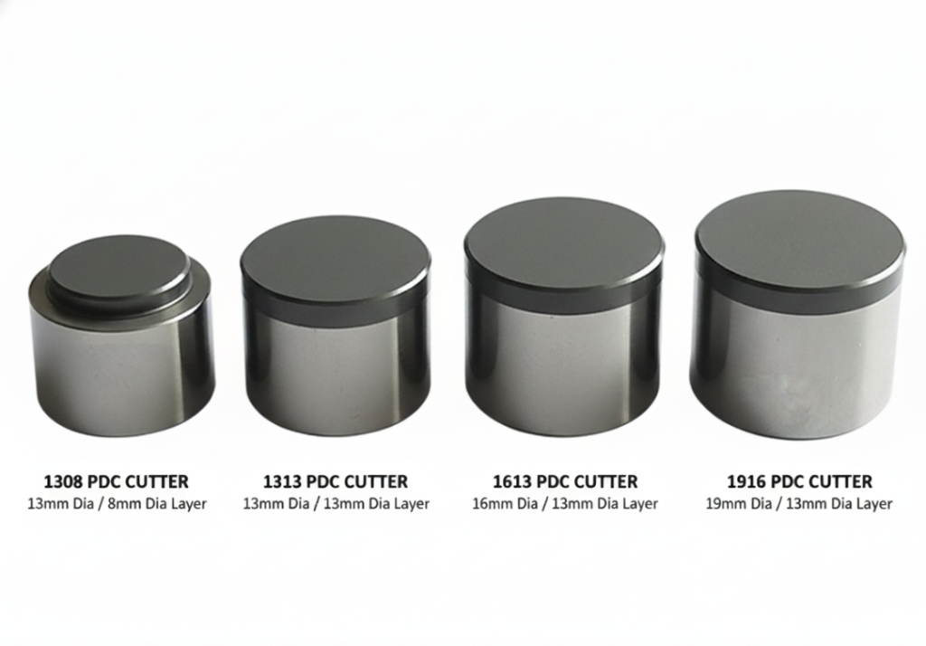 Different types of flat pdc cutters