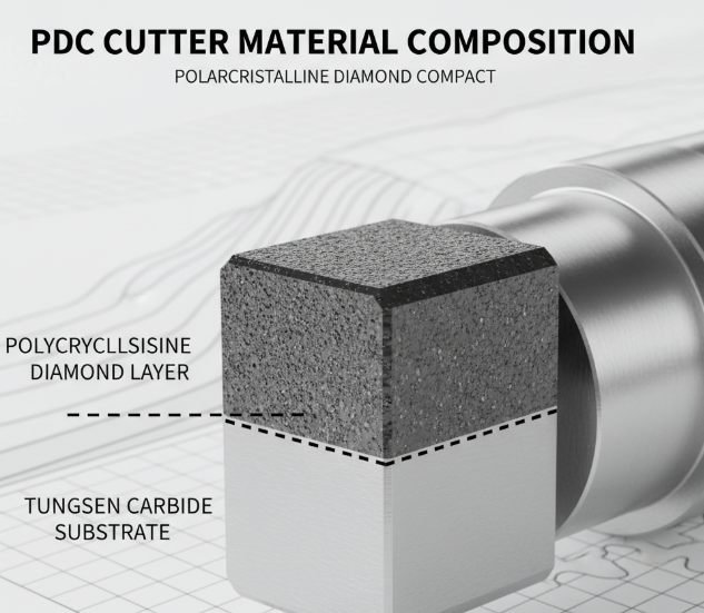 PDC drill bit material composition