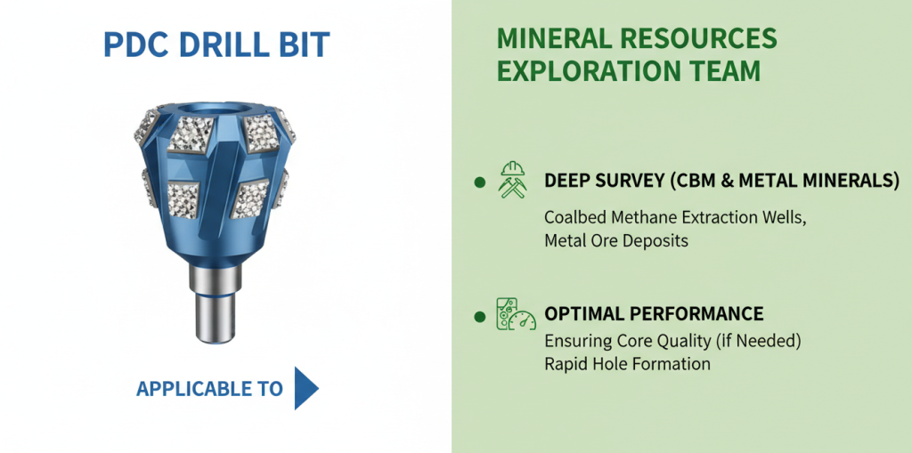 Буровое долото скважины pdc Применяется толпа К Минеральные ресурсы разведки команды