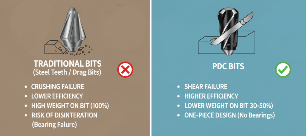 PDC Water Well Drilling Bits Comparison Points
