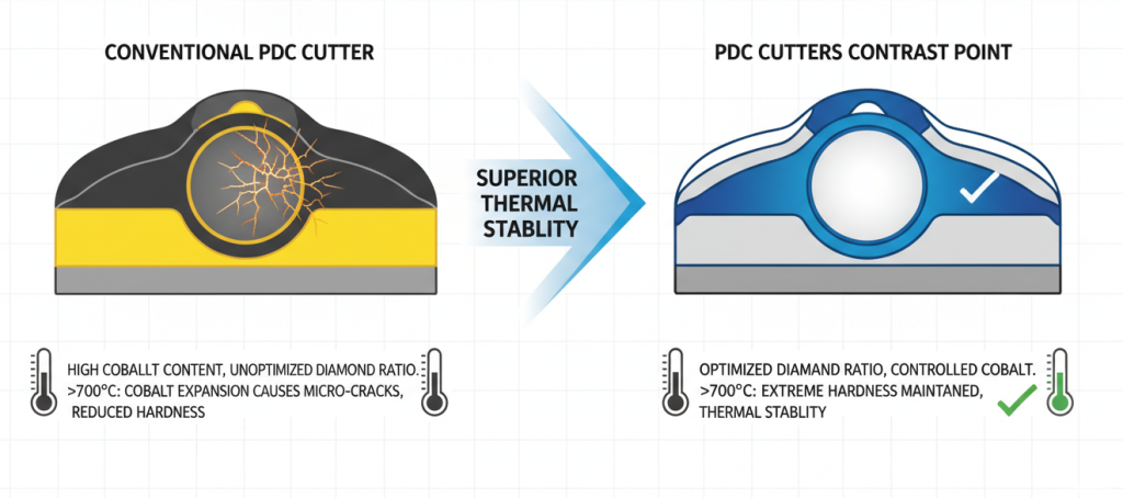 PDC Cutters Contrast Point