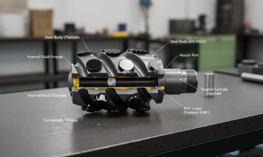 6 Лезвийные PDC буровые коронки Сырье/материалы 2
