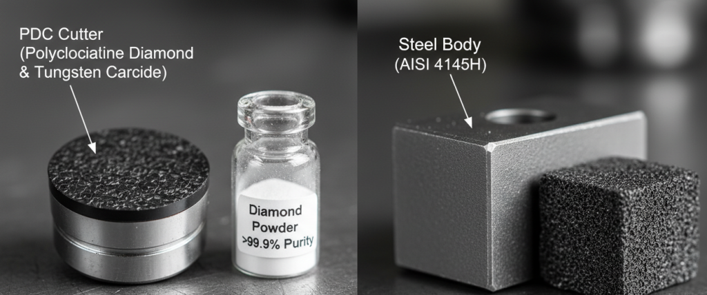 6 Лезвие PDC буровых коронок Сырье/материалы 3