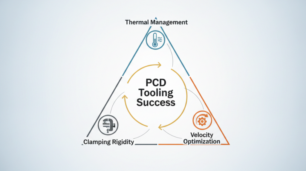 A beautifully designed "T-C-V Triangle" infographic.