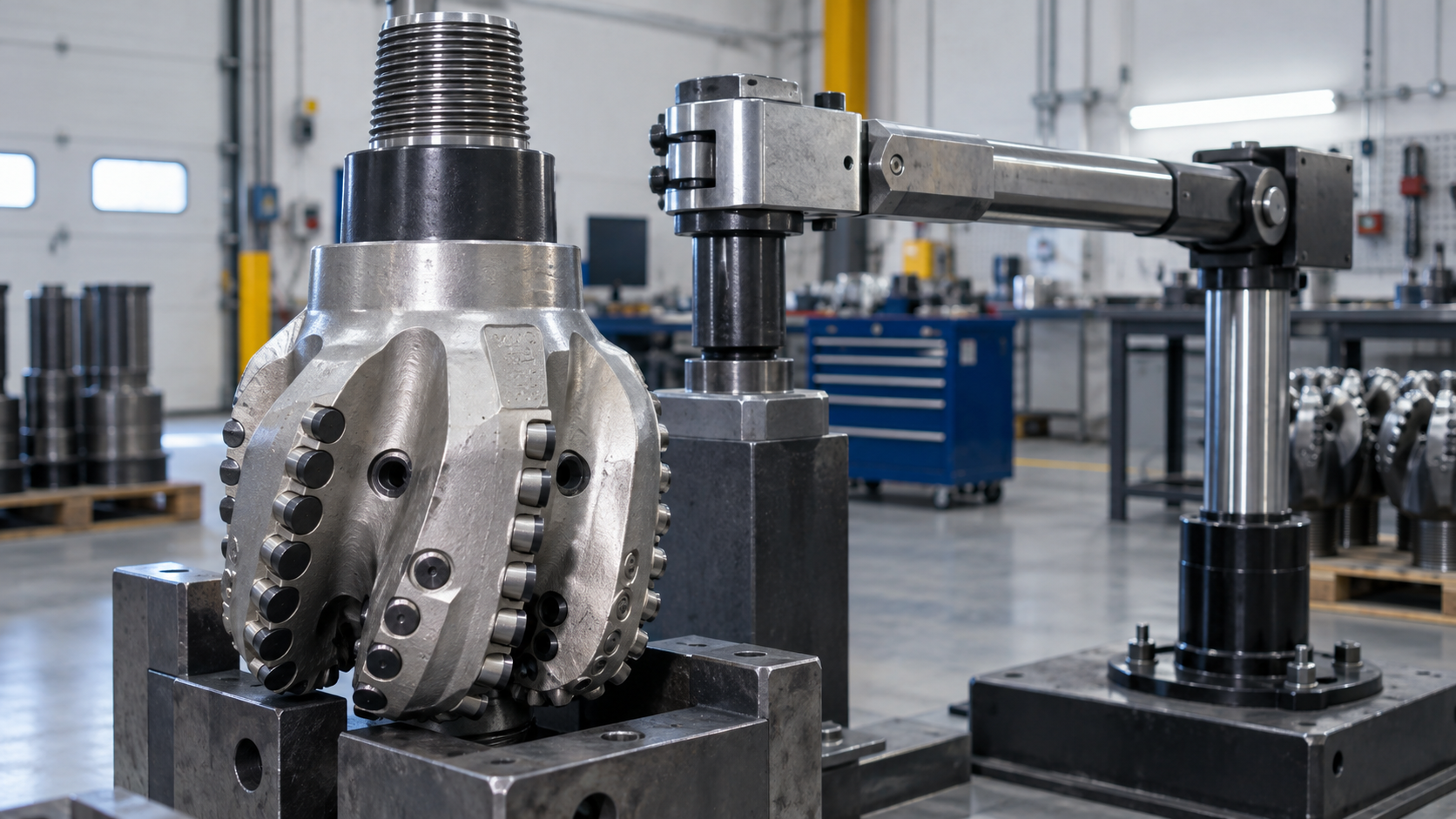 PDC drill bit mounted for make-up torque work